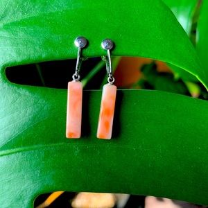 Japanese Pink Lady Marble Ear Huggers (Earrings)